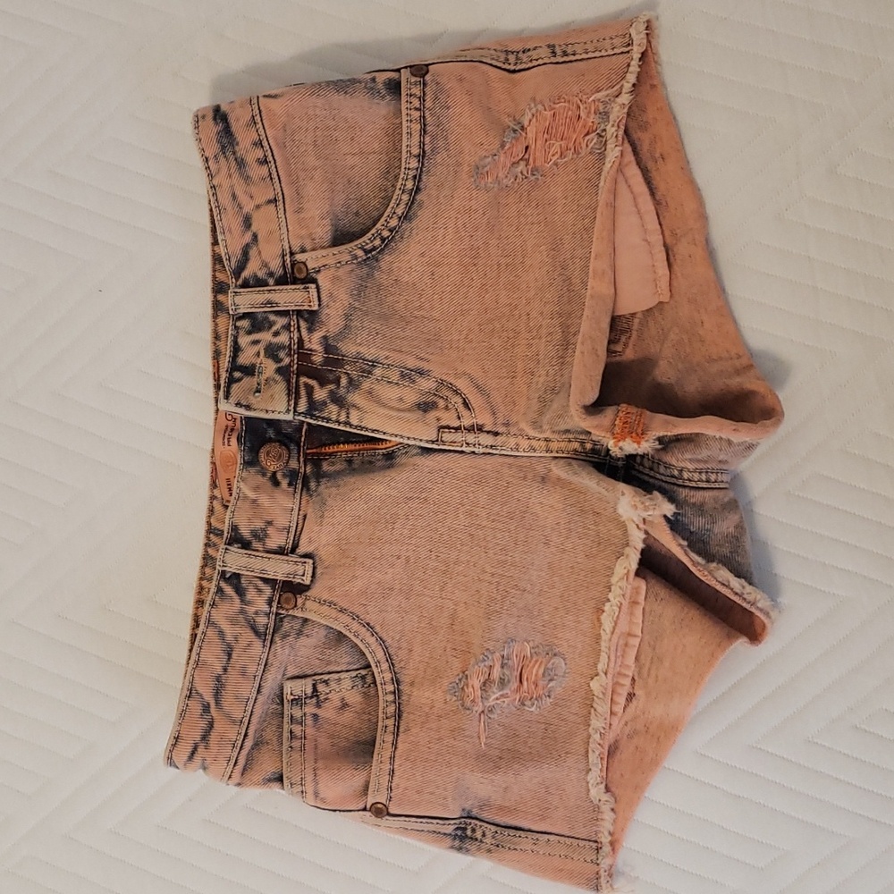 Zara Orange Wash shorts